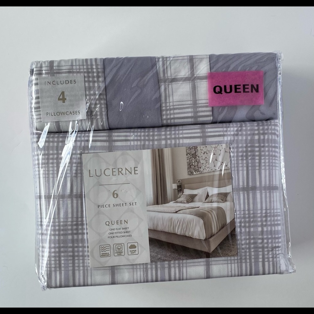🛏Queen 100% Polyester Sheet Set 6 Piece Luc… - Picture 4 of 4